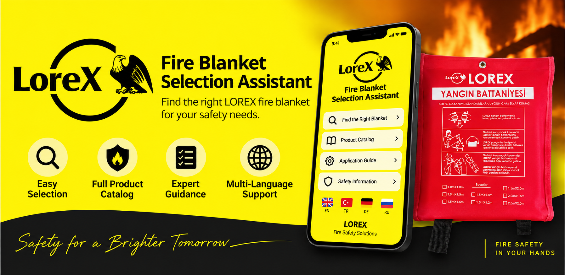 Lorex Yangın Battaniyeleri Dijital Kataloğumuz Google Play'de
