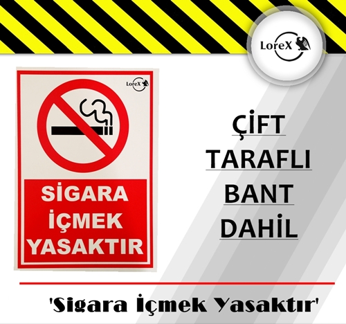 LOREX LR-IS3041 Sigara İçmek Yasaktır Yazılı PVC İkaz Levhası