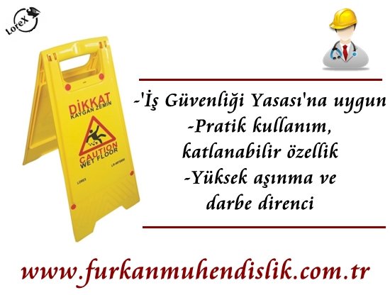 LOREX LR-0140 Kaygan Zemin Uyarı Levhası ıslak zemin tabelası