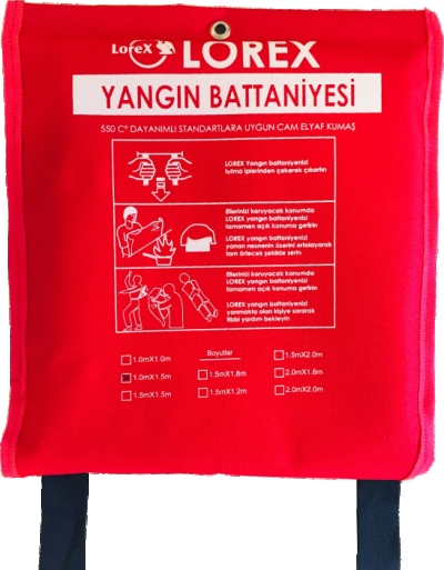 LOREX LR-FB1015C Çantalı 100cm x150cm Yangın Battaniyesi