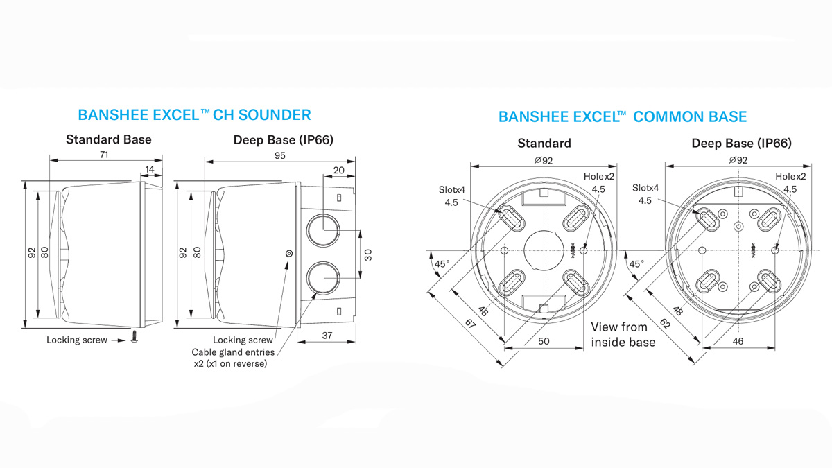 Banshee Excel CH ölçüler ve montaj çizimleri