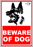 LR-3903 Beware of Dogs Safety PVC Sign